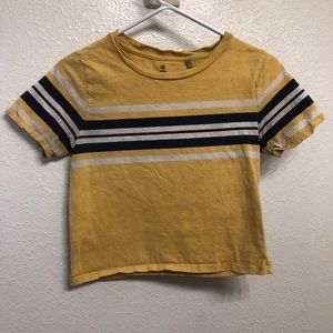 Me to We yellow striped top